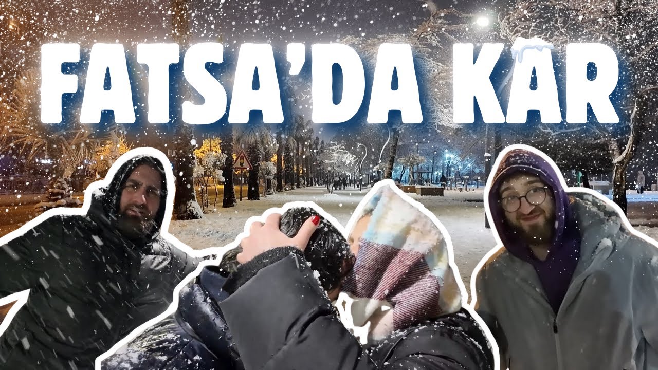 FATSA’DA KAR!  HER YER BEMBEYAZ!